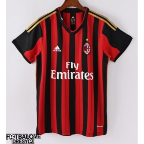 AC Milan 2013-2014 Retro Domácí Dres Krátký Rukáv